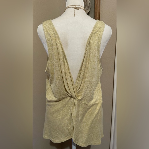 Express Pink Soft Yellow. Velvety Soft. Open Detail on back. Size Large-NWT - Picture 3 of 5